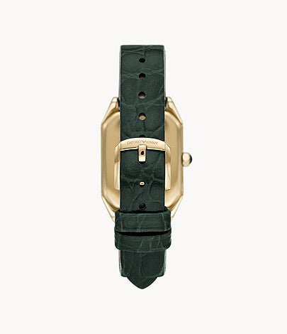 Emporio Armani Women’s Quartz Green Leather Strap Green Dial 24mm Watch AR11399