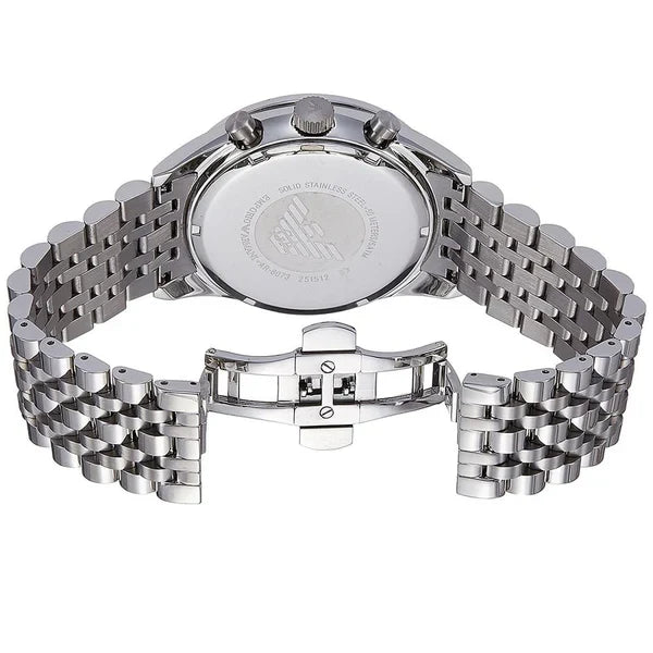 Emporio Armani Men’s Quartz Stainless Steel Silver Dial 46mm Watch AR6073