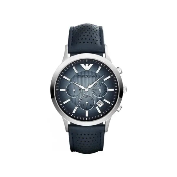 Emporio Armani Men’s Quartz Leather Strap Blue Dial 43mm Watch AR2473
