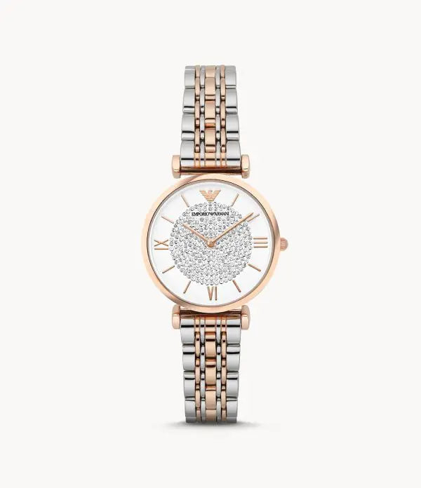 Emporio Armani Women’s Analog Stainless Steel White Dial 32mm Watch AR1926