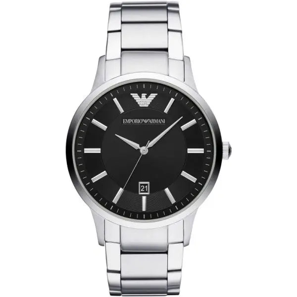 Emporio Armani Men’s Quartz Stainless Steel Black Dial 43mm Watch AR11181
