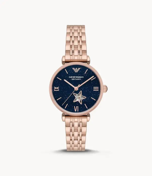 Emporio Armani Women’s Automatic Stainless Steel Blue Dial 34mm Watch AR60043