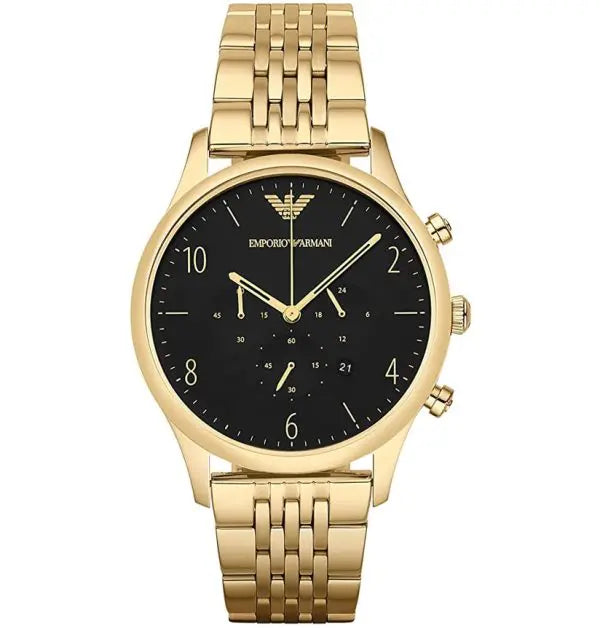 Emporio Armani Men’s Analogue Quartz Stainless Steel Black Dial 41mm Watch AR1893
