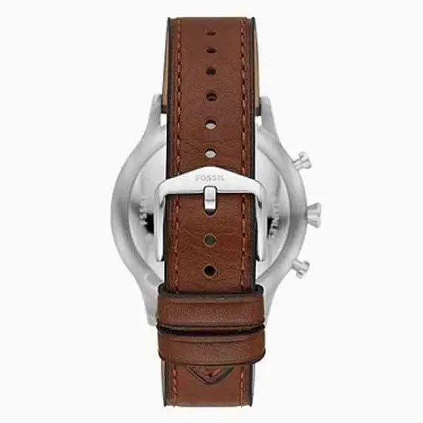 Fossil Men’s Quartz Brown Leather Strap Blue Dial 44mm Watch FS5832