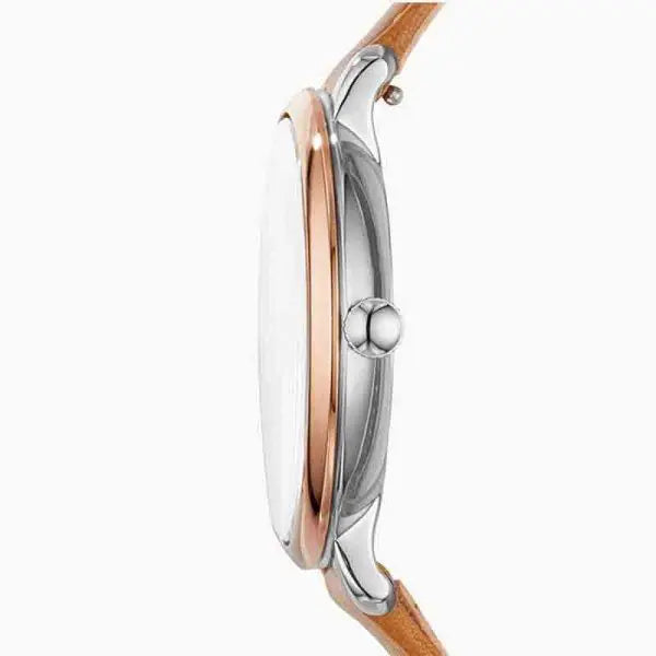 Fossil Women’s Quartz Brown Leather Strap Blue Dial 36mm Watch ES4274