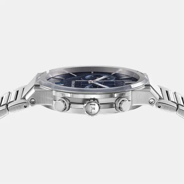 Ferragamo Men’s Swiss Made Quartz Silver Stainless Steel Blue Dial 41mm Watch SFME01123
