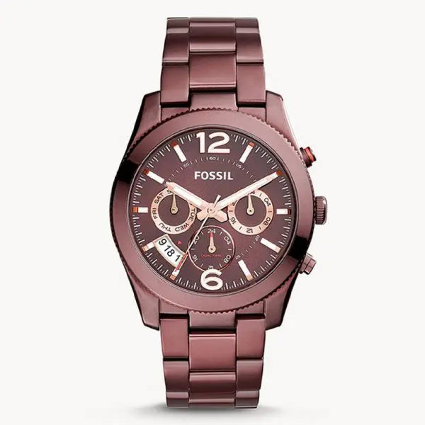 Fossil Women’s Quartz Wine Stainless Steel Wine Dial 39mm Watch ES4110