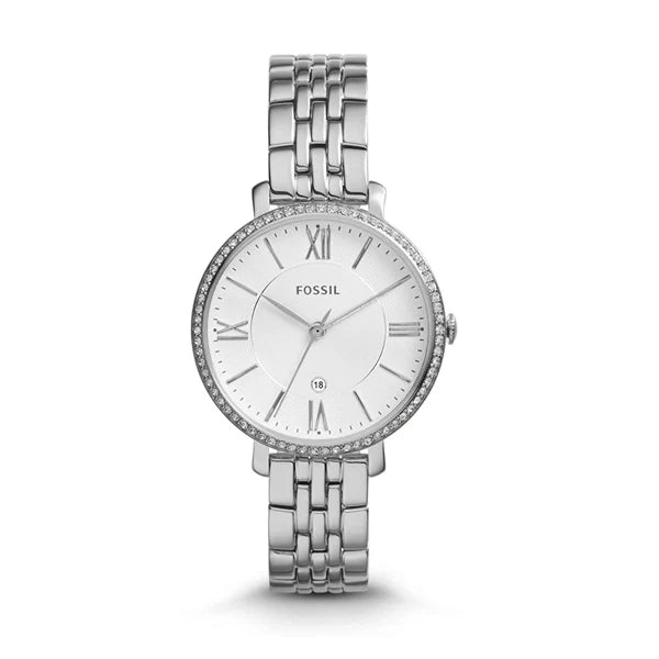 Fossil Women’s Quartz Silver Stainless Steel Silver Dial 36mm Watch ES3631