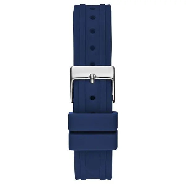 Guess Women’s Quartz Blue Silicone Strap Silver Dial 36mm Watch GW0034L5