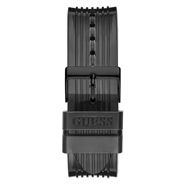 Guess Men’s Quartz Black Silicone Strap Black Dial 46mm Watch GW0425G1