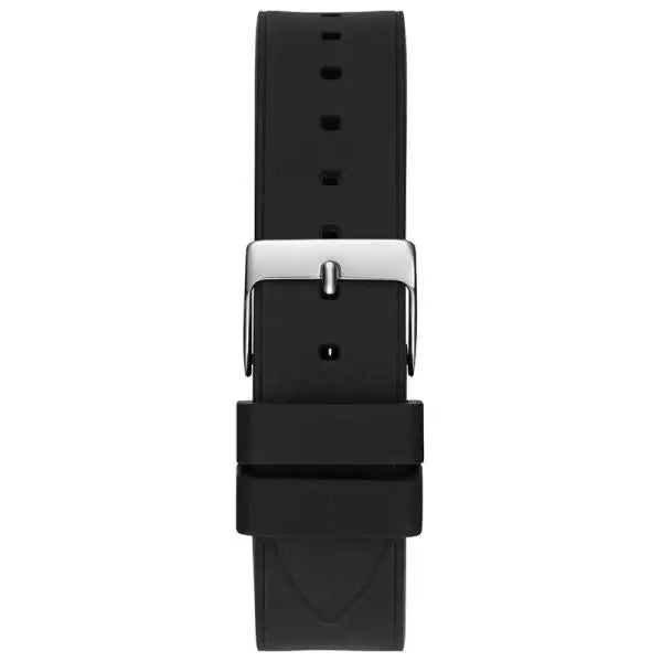Guess Women’s Quartz Black Silicone Strap Silver Dial 40mm Watch GW0619L1