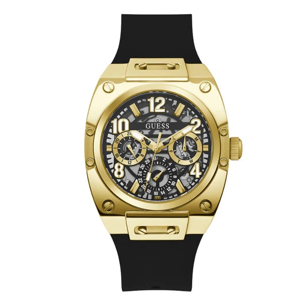 Guess Men’s Quartz Black Silicone Strap Black Dial 43mm Watch GW0569G2