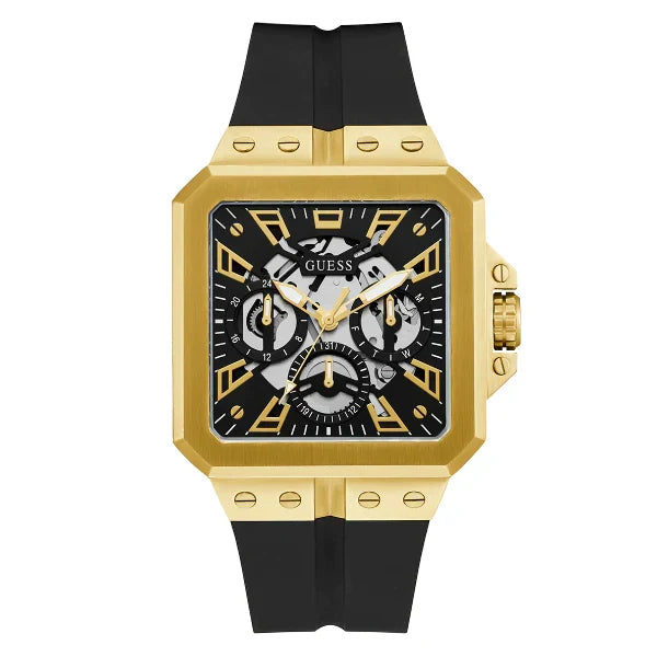 Guess Men’s Quartz Black Silicone Strap Black Dial 42mm Watch GW0637G2
