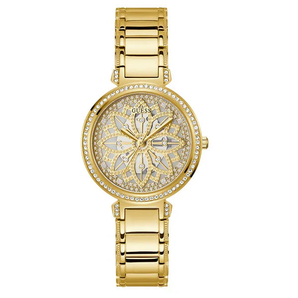 Guess Women’s Quartz Gold Stainless Steel Champagne Dial 36mm Watch GW0528L2
