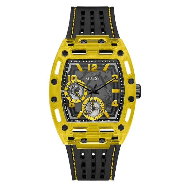 Guess Men’s Quartz Black Silicone Strap Black Dial 42mm Watch GW0499G2