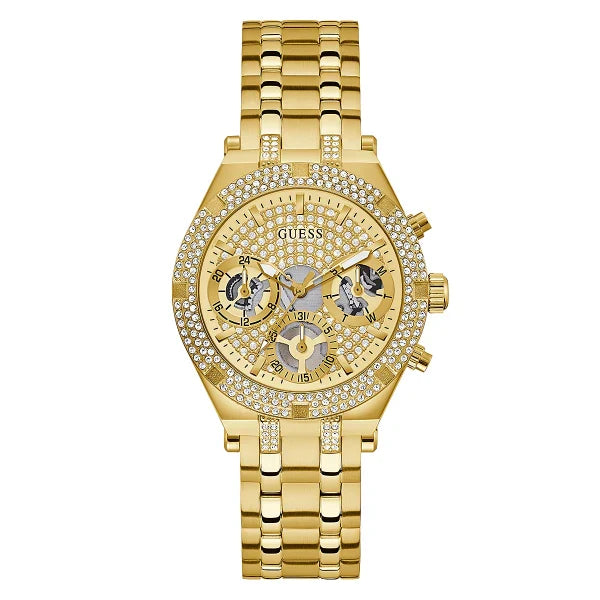 Guess Women’s Quartz Gold Stainless Steel Champagne Dial 38mm Watch GW0440L2