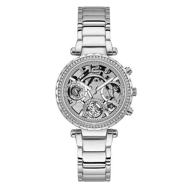 Guess Women’s Quartz Silver Stainless Steel Silver Dial 37mm Watch GW0403L1