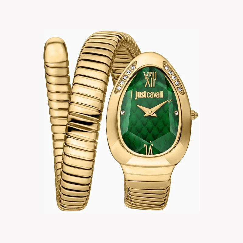 Just Cavalli Women's Gold Stainless Steel Watch, Gold Dial | Jc1l223m0035