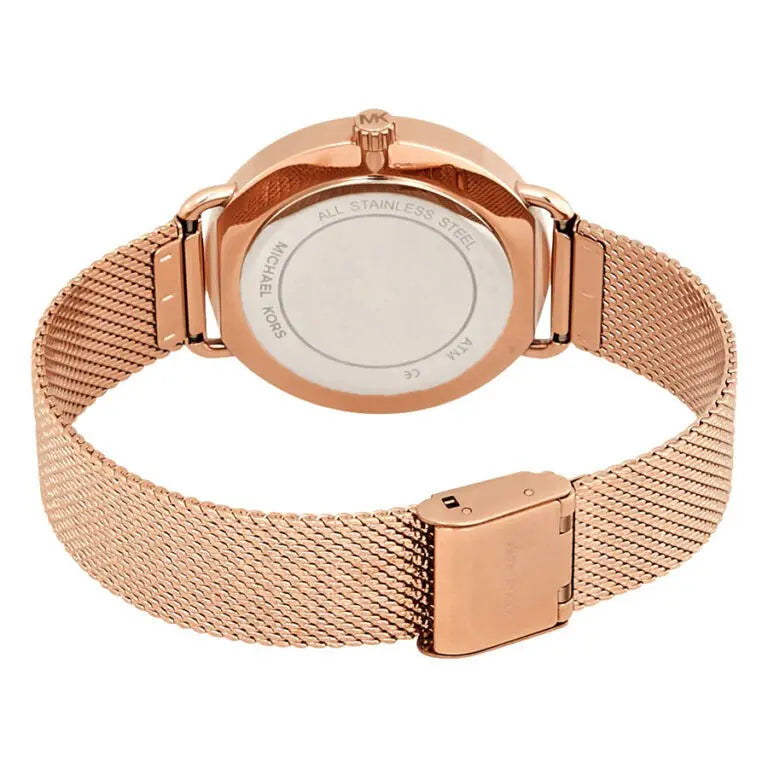 Michael Kors Women’s Quartz Stainless Steel Rose Gold Dial 37mm Watch MK3845