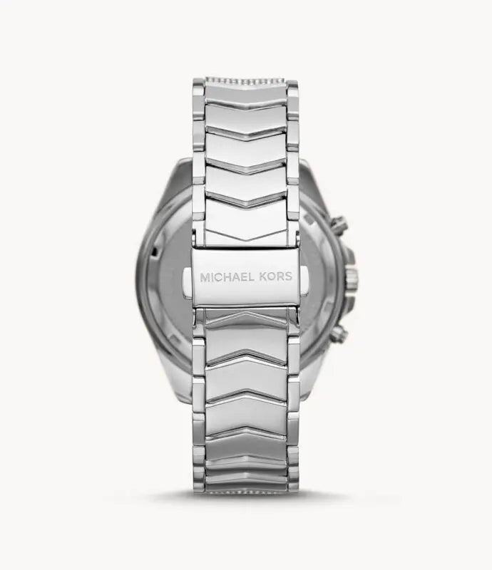 Michael Kors Women’s Chronograph Quartz Stainless Steel Silver Dial 44mm Watch MK6728