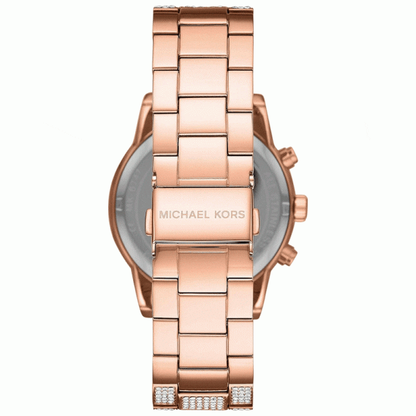 Michael Kors Women’s Quartz Rose Gold Stainless Steel Rose Gold Pave Dial 41mm Watch MK6748