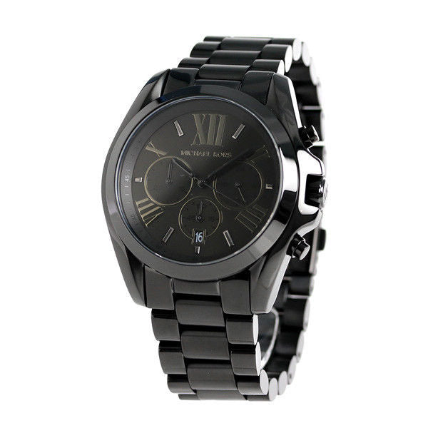 Michael Kors Unisex Chronograph Quartz Stainless Steel Black Dial 42mm Watch MK5550