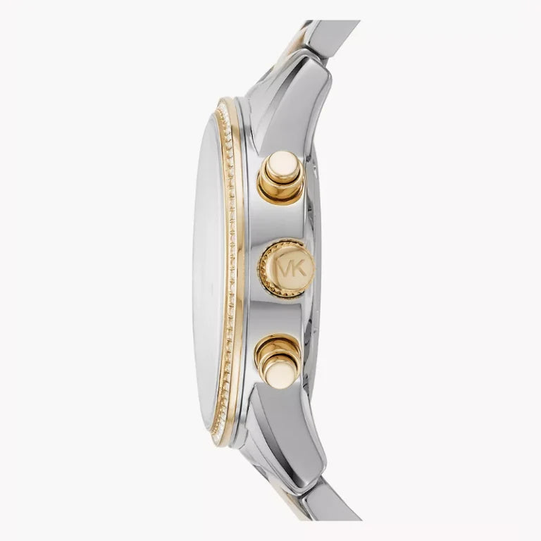 Michael Kors Women’s Quartz Chronograph Stainless Steel White Dial 37mm Watch MK6474