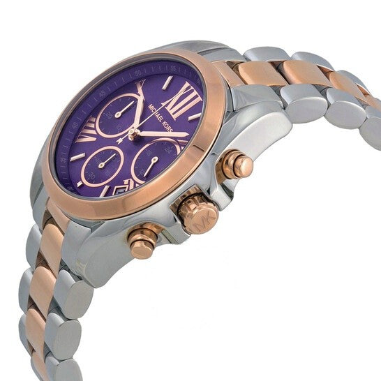 Michael Kors Women’s Quartz Stainless Steel Purple Dial 36mm Watch MK6074