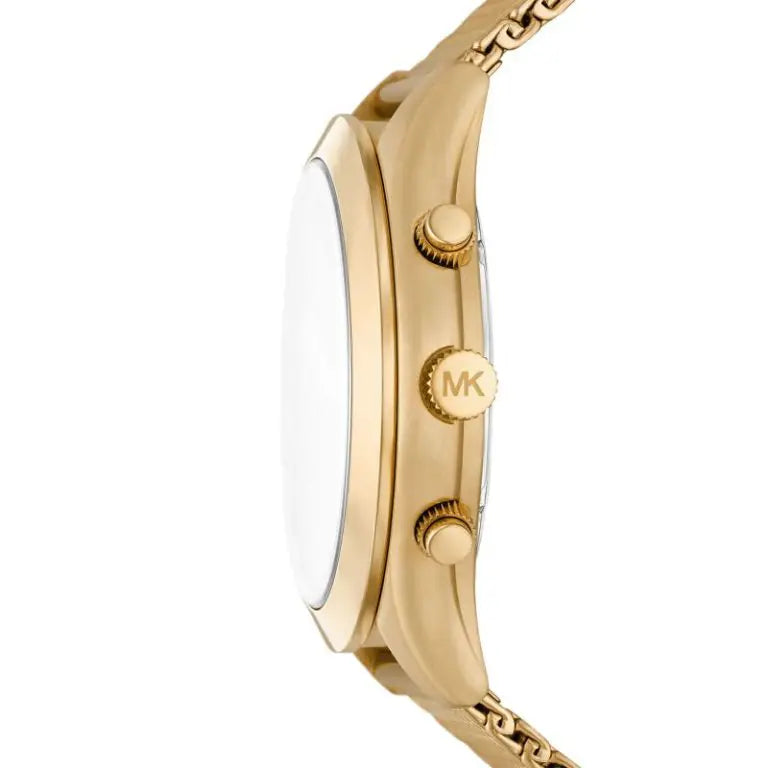 Michael Kors Men’s Quartz Gold Stainless Steel Black Dial 44mm Watch MK9057