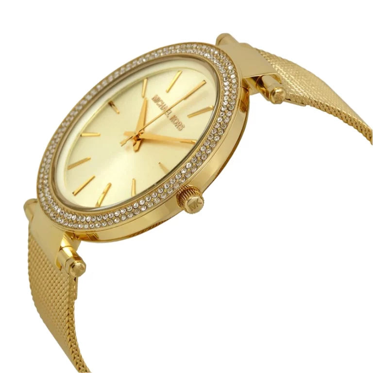 Michael Kors Women’s Quartz Stainless Steel Gold Dial 39mm Watch MK3368