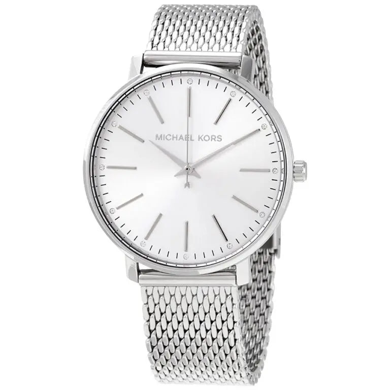 Michael Kors Women’s Quartz Stainless Steel Silver Dial 38mm Watch MK4338