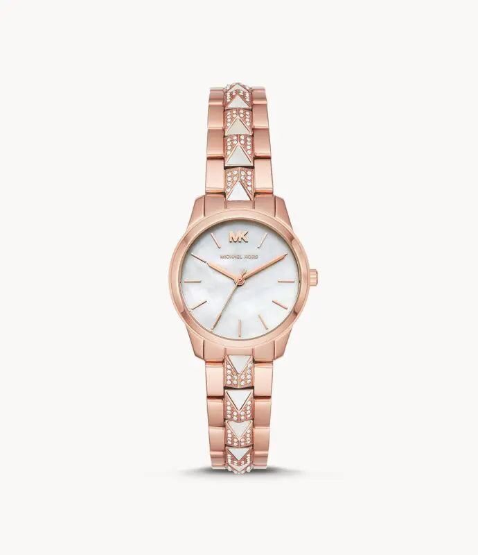 Michael Kors Women’s Quartz Stainless Steel Mother of Pearl Dial 38mm Watch MK6674