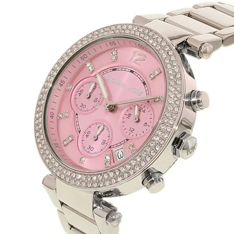 Michael Kors Women’s Quartz Stainless Steel Pink Dial 39mm Watch MK6105