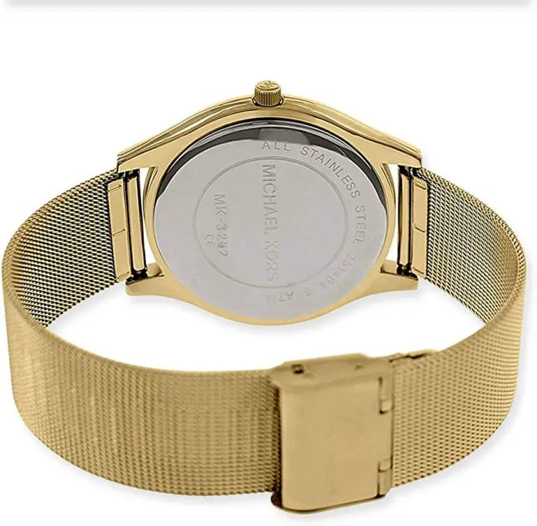 Michael Kors Women’s Quartz Gold Stainless Steel Champagne Dial 43mm Watch MK3282