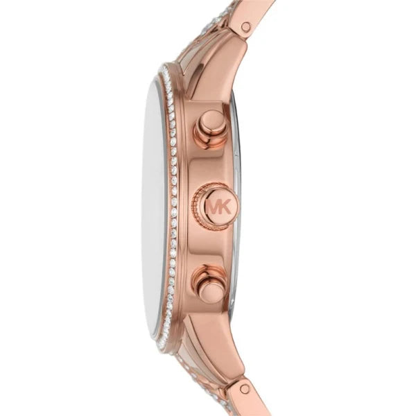Michael Kors Women’s Chronograph Quartz Rose Gold Stainless Steel Rose Gold Dial 41mm Watch MK7223