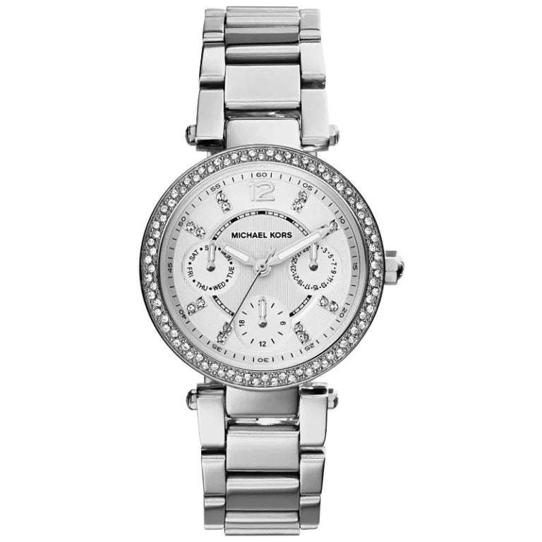 Michael Kors Women’s Quartz Stainless Steel Silver Dial 33mm Watch MK5615