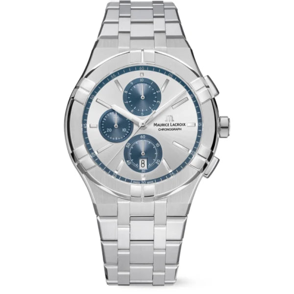 Maurice Lacroix Men’s Quartz Swiss Made Silver Stainless Steel Silver Dial 42mm Watch AI1118-SS002-230-1