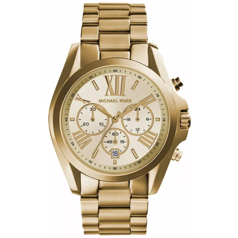Michael Kors Unisex Chronograph Quartz Stainless Steel Champagne Dial 40mm Watch MK5605
