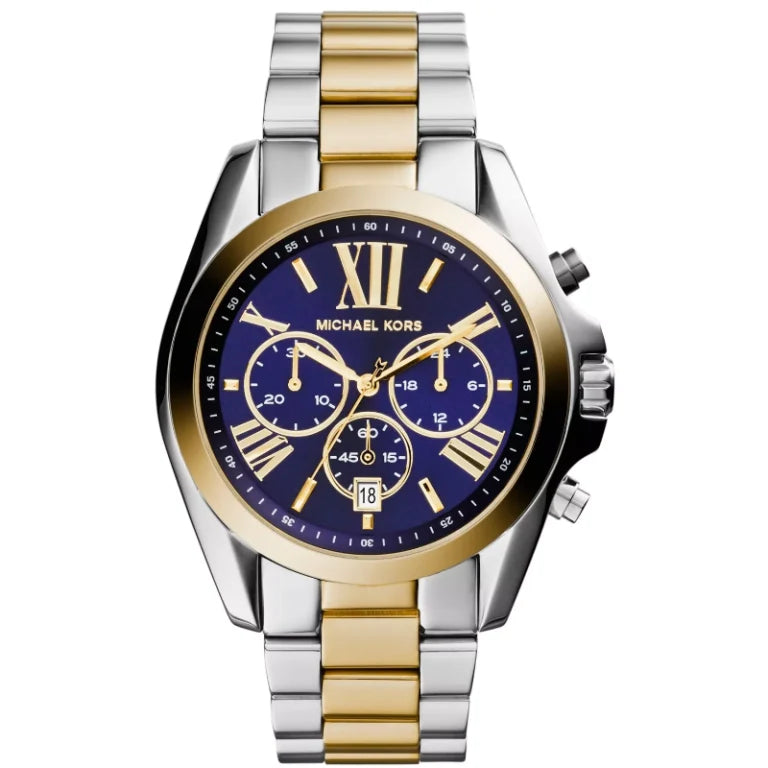 Michael Kors Women’s Chronograph Quartz Stainless Steel Blue Dial 43mm Watch MK5976