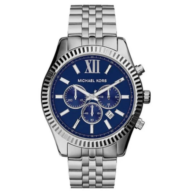 Michael Kors Men’s Chronograph Quartz Stainless Steel Blue Dial 45mm Watch MK8280