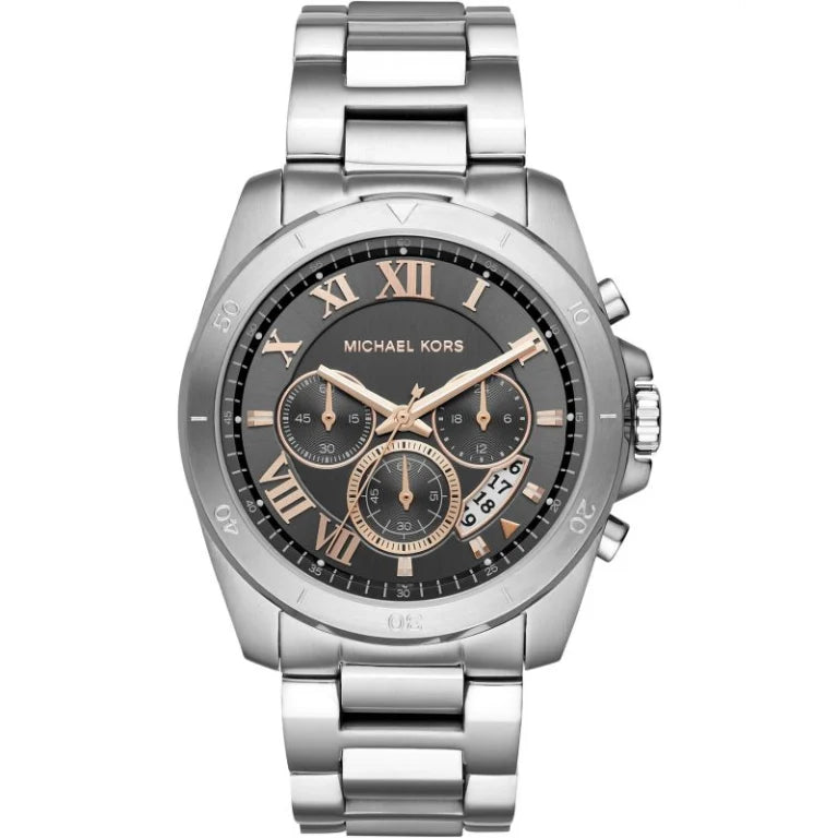 Michael Kors Men’s Chronograph Quartz Stainless Steel Grey Dial 44mm Watch MK8609