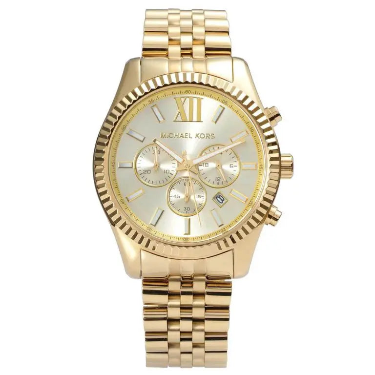 Michael Kors Men’s Quartz Stainless Steel Champagne Dial 45mm Watch MK8281