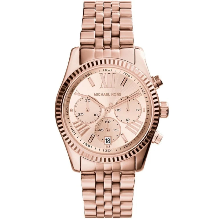 Michael Kors Women’s Chronograph Quartz Stainless Steel Rose Gold Dial 38mm Watch MK5569