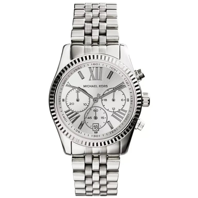 Michael Kors Women’s Quartz Stainless Steel Silver Dial 38mm Watch MK5555