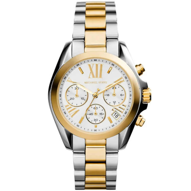 Michael Kors Women’s Quartz Stainless Steel White Dial 36mm Watch MK5974