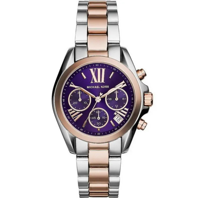 Michael Kors Women’s Quartz Stainless Steel Purple Dial 36mm Watch MK6074