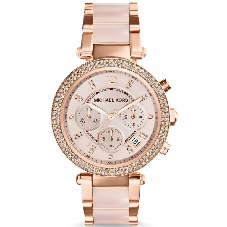 Michael Kors Women’s Quartz Stainless Steel Rose Gold Dial 39mm Watch MK5896