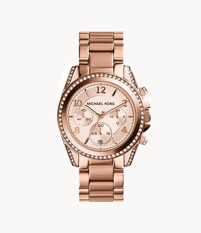 Michael Kors Women’s Quartz Stainless Steel Rose Gold Dial 39mm Watch MK5263