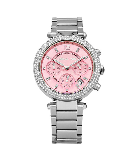 Michael Kors Women’s Quartz Stainless Steel Pink Dial 39mm Watch MK6105