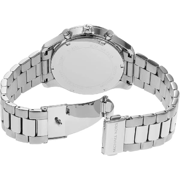 Michael Kors Women’s Chronograph Quartz Silver Stainless Steel Silver Dial 40mm Watch MK7413